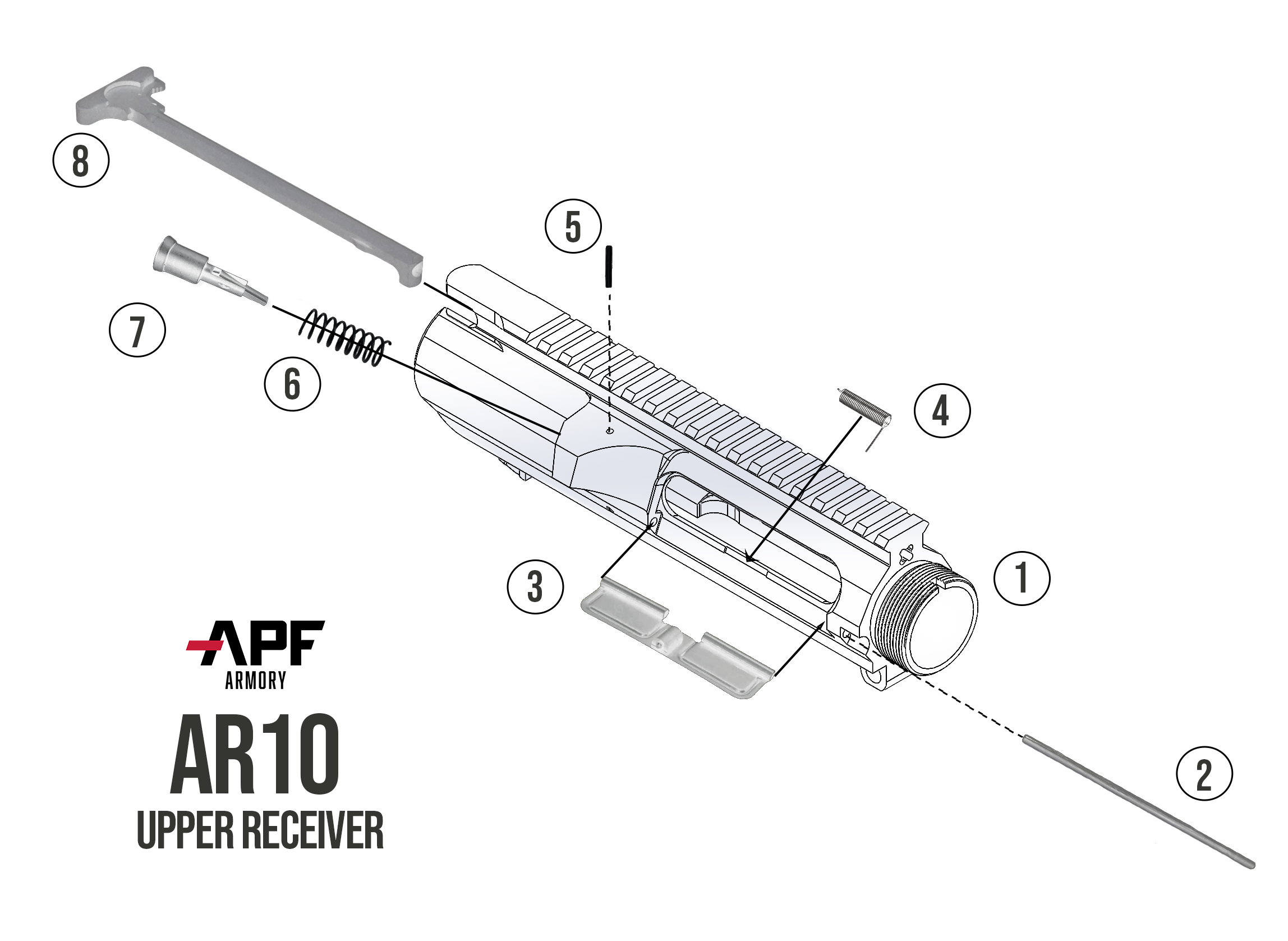 AR-10 Upper Exploded View